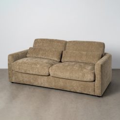 Sofá-cama verde em MDF e metal para quarto