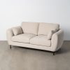 Sofá de 2 lugares Creme Telido-Metal 189 x 92 x 88 cm