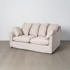 Sofá de 2 lugares bege Dmf-Tela Room 212 x 104 x 84 cm