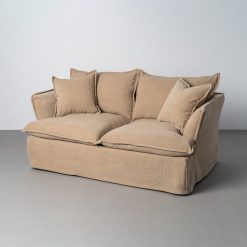 Sofá de 2 lugares bege escuro Tizado 181 x 103 x 72 cm