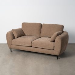 Sofá de 2 lugares castanho claro