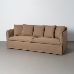 Sofá de quarto castanho Tcido