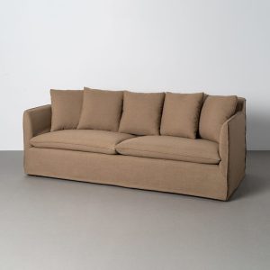 Sofá de quarto castanho Tcido