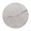 Tampo de Mesa redonda em mármore branco