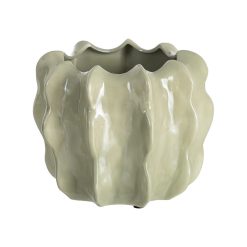 Vaso de cerâmica turquesa decorativo para flores