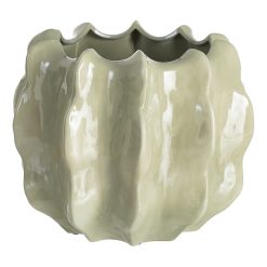 Vaso de cerâmica turquesa decorativo para flores