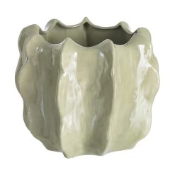 Vaso de flores decorativo em cerâmica turquesa