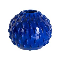 Vaso decorativo de cerâmica azul