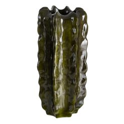 Vaso decorativo de cerâmica verde