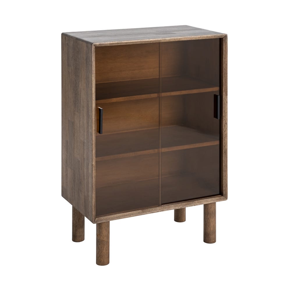 Vitrine castanho Madeira-Crystal Amy 70 x 40 x 100 cm - Image 2
