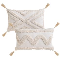 Almofada 2 Modelos Polialgodão Natural 50 X 30 Cm (2 Unidades)