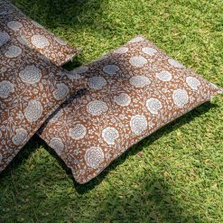 Alternative view of Almofada Bege-Castanho 100% Algodão 60 X 40 Cm (2 Unidades)