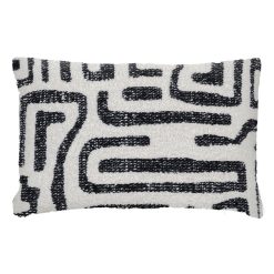 Almofada Branco E Preto Jacquard 40 X 60 Cm (2 Unidades)