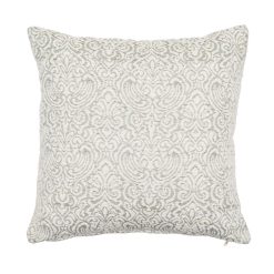 Almofada Branco-Verde Algodão Decoração 45 X 45 Cm (2 Unidades)