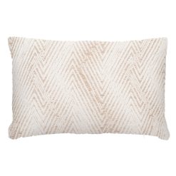 Almofada Branco/Bege Algodão Decoração 40 X 60 Cm (2 Unidades)