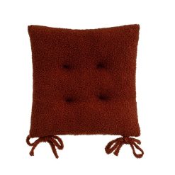 Almofada De Cadeira Sherpa Bouclé 40 X 7 X 40 Cm (4 Unidades)