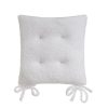 Almofada De Cadeira Sherpa Bouclé Branco 40 X 7 X 40 Cm (4 Unidades)