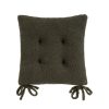 Almofada De Cadeira Sherpa Bouclé Verde 40 X 7 X 40 Cm (4 Unidades)