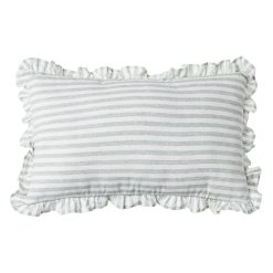 Almofada Listras Cinza Algodão 50 X 30 Cm (2 Unidades)