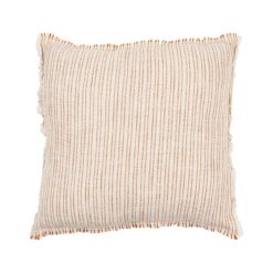 Almofada Listras Terra Viscosa / Linho 50 X 50 Cm (2 Unidades)