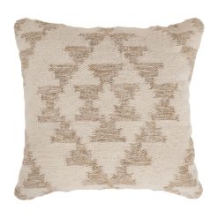 Almofada Natural Branco Lã-Algodão 60 X 60 Cm