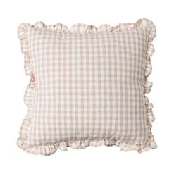 Almofada Quadros Bege Algodão 43 X 43 Cm (2 Unidades)
