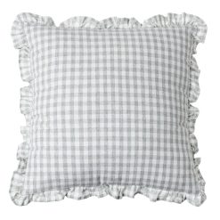 Almofada Quadros Cinza Algodão 43 X 43 Cm (2 Unidades)