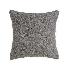 Almofada Sherpa Bouclé Poliéster Cinza 45 X 45 Cm (2 Unidades)