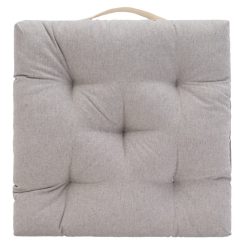 Almofada Solo Cinza Brilhante 60 X 60 X 9 Cm (4 Unidades)