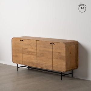 Aparador Natural De Madeira Mango Castanho 170 X 40 X 80 Cm