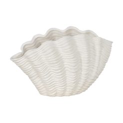 Centro Mesa Creme Cerâmica Decoração 49 X 21