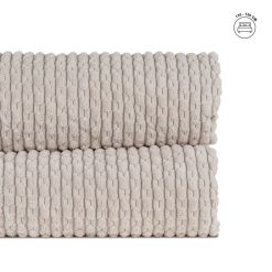 Colcha Bege Poliester Têxtil/Casa 230 X 260 Cm