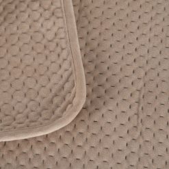 Alternative view of Colcha Bege Veludo/Microfibra Quarto 240 X 260 Cm