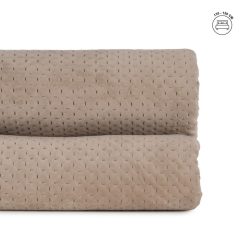 Colcha Bege Veludo/Microfibra Quarto 240 X 260 Cm