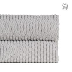 Colcha Cinza Brilhante Poliester 270 X 260 Cm