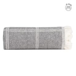 Colcha Quadros Antracite Algodão 200 X 260 Cm