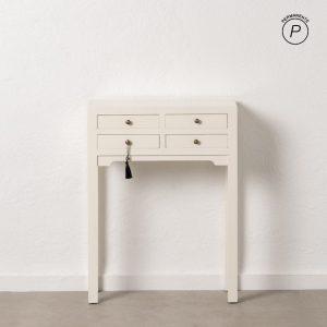 Consola Branco de Madeira 63 X 26 X 85 Cm