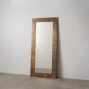 Espelho Ouro Velho Aluminio Decoração 100 X 2 X 220 Cm