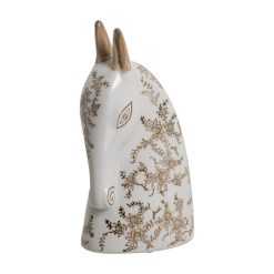Alternative view of Figura Cavalo 2 M Branco-Castanho 14 X 8 X 26 Cm ( 2 unidades)