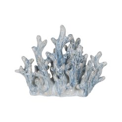 Figura Coral Azul Cerâmica Decoração 43 X 21 X 30
