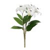 Flor Lirio Branco Goma Decoração 58 Cm (6 unidades)