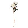 Flor Magnólia Branco Goma Decoração 73 Cm (5 unidades)
