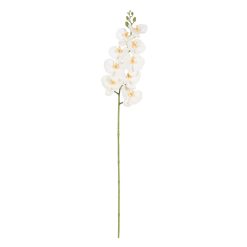 Flor Orquídea Branco Goma Decoração 96 Cm (6 unidades)