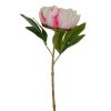Flor Rosa-Branco Pvc Jardins 35 Cm (36 unidades)