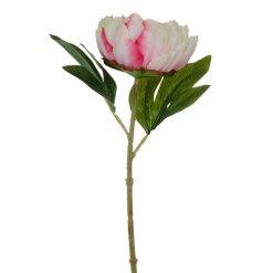 Flor Rosa-Branco Pvc Jardins 35 Cm (36 unidades)