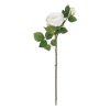 Flor Rosa Branco Pvc-Tecido Decoração 69 Cm ( 24 unidades)