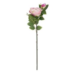 Flor Rosa Rosa Pvc-Tecido Decoração 69 Cm ( 24 unidades)