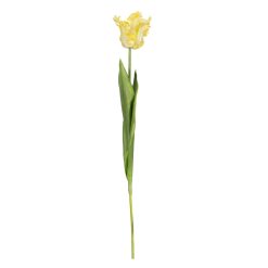 Flor Tulipa Amarelo Tecido Decoração 63 Cm (12 unidades)