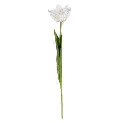 Flor Tulipa Branco Tecido Decoração 63 Cm (12 unidades)