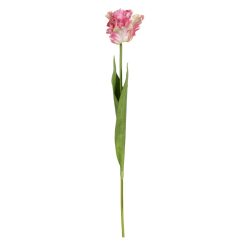 Flor Tulipa Rosa Tecido Decoração 63 Cm (12 unidades)